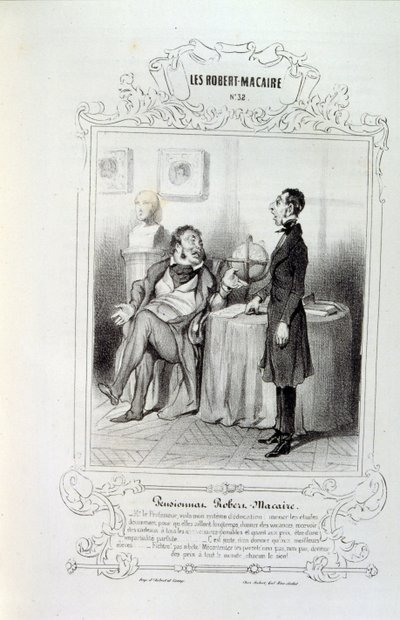 Illustrazioni su idee e leggende Philipon sotto il titolo Les Cent e Robert Macaire da Honoré Daumier