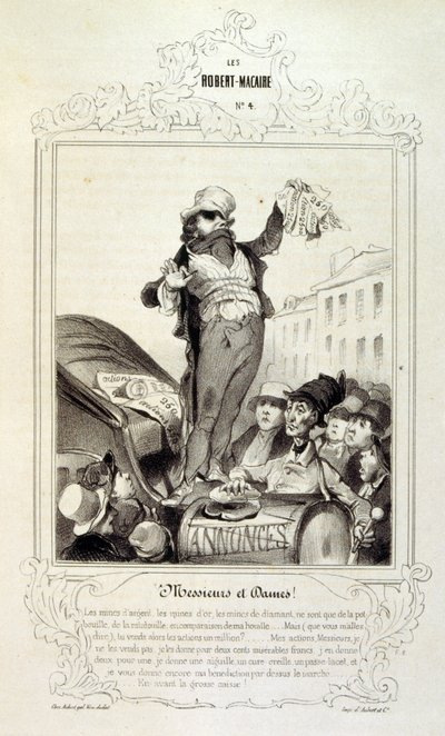 Illustrazioni su idee e leggende Philipon sotto il titolo Les Cent e Robert Macaire da Honoré Daumier