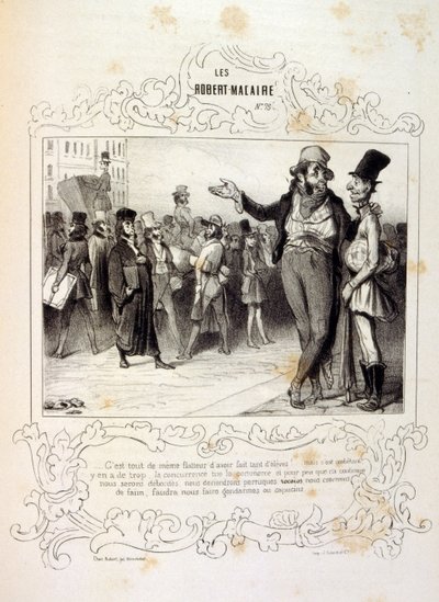 Illustrazioni su idee e leggende Philipon sotto il titolo Les Cent e Robert Macaire da Honoré Daumier