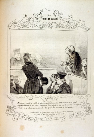 Illustrazioni su idee e leggende Philipon sotto il titolo Les Cent e Robert Macaire da Honoré Daumier