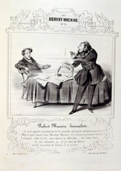 Illustrazioni su idee e leggende Philipon sotto il titolo Les Cent e Robert Macaire da Honoré Daumier