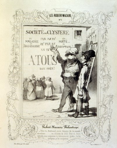Illustrazioni su idee e leggende Philipon sotto il titolo Les Cent e Robert Macaire da Honoré Daumier