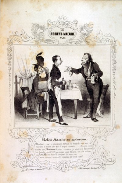 Illustrazioni su idee e leggende Philipon sotto il titolo Les Cent e Robert Macaire da Honoré Daumier