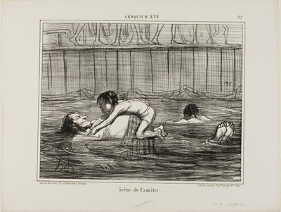 Una scena di famiglia, lastra 37 da Croquis d