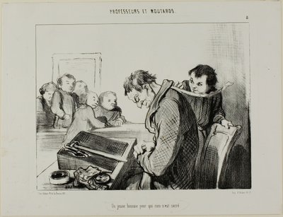 Un giovane per il quale nulla è sacro, tavola 8 da Professeurs Et Moutards da Honoré Victorin Daumier