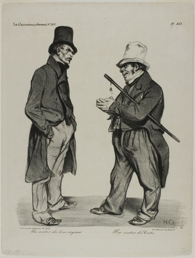 Un investitore di obbligazioni delle Cortes spagnole. Un investitore di titoli di Stato spagnoli, piatto 423 da Honoré Victorin Daumier