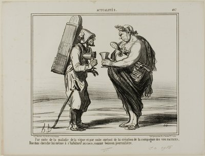 Come conseguenza della malattia del vino, ma anche a causa della fondazione della "Società per la produzione di vino artificiale", anche Bacco decide di passare all