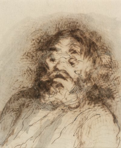 Uomo barbuto da Honoré Victorin Daumier