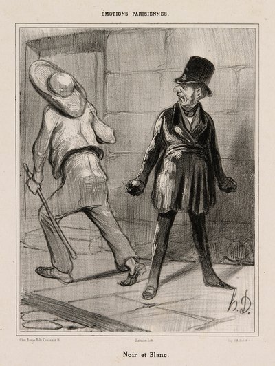 Bianco e nero, lastra 23 da Émotions Parisiennes da Honoré Victorin Daumier