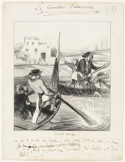 Combattimento navale da Honoré Victorin Daumier