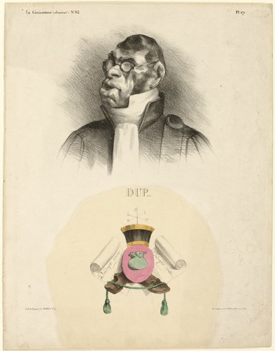 DUP..., piatto 171 di Cartooning Celebrities da Honoré Victorin Daumier