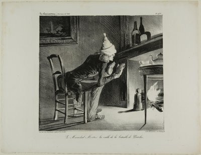 Il generale Mortier, la sera prima della battaglia di Waterloo, targa 456 da Honoré Victorin Daumier
