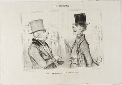 Grandi tempi per le piccole patatine..., piatto 7 da Types Parisiens da Honoré Victorin Daumier