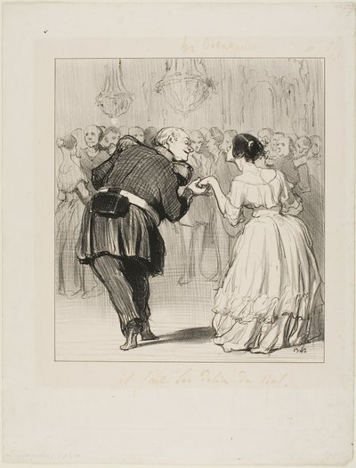 Si diletta con la palla, piatto 10 da Les Banqueteurs da Honoré Victorin Daumier