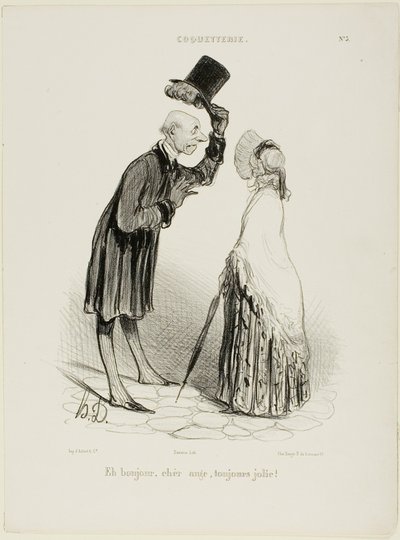 "Ciao, Angelo, sempre bello...", piatto 3 da Coquetterie da Honoré Victorin Daumier