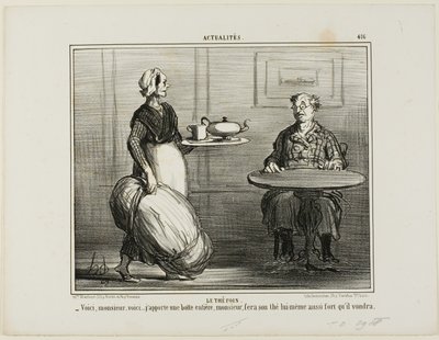 Tè alle erbe. "Ecco a lei, Monsieur, ho pensato di portare con me l