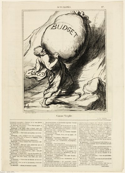 Proprio come Sisifo, piatto 27 di Actualités da Honoré Victorin Daumier