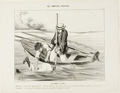Uomo in mare! "- Arpionatelo più saldamente!.... non possiamo prenderlo altrimenti! E tu, tienigli le gambe in aria, è molto importante.... Non c