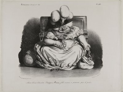 Marie Louise Charlotte Philippine Pairie, prostituta, licenza della polizia da Honoré Victorin Daumier
