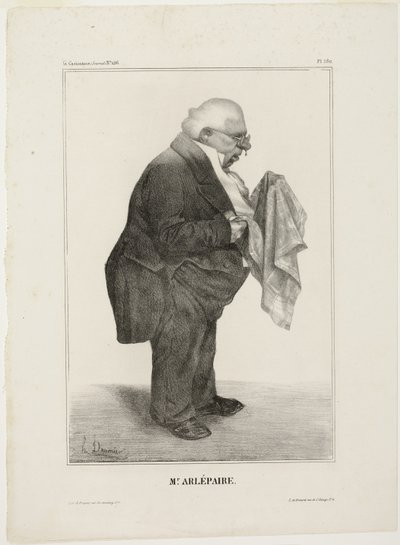 Il signor Arlépaire..., tavola 280 da Célébrités de la Caricature da Honoré Victorin Daumier