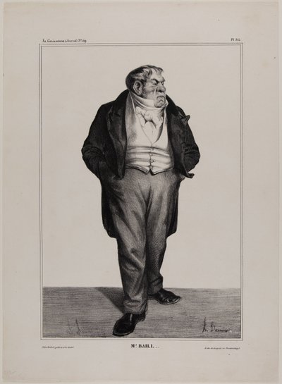 Mr. Baill..., piatto 312 di Cartooning Celebrities da Honoré Victorin Daumier
