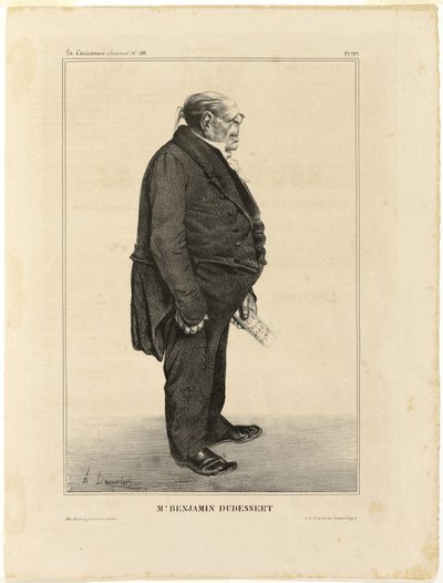 Signor Benjamin Dudessert, lastra 287 da Célébrités de la Caricature da Honoré Victorin Daumier