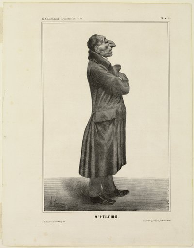 Mr. Fulchir..., piatto 273 di Cartooning Celebrities da Honoré Victorin Daumier