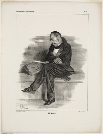Mr. Guiz..., piatto 340 di Cartooning Celebrities da Honoré Victorin Daumier