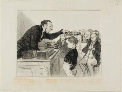 Il signor Jean-Joseph-Chaboulard... primo premio per la buona salute!, lastra 28 di Professeurs et Moutards da Honoré Victorin Daumier