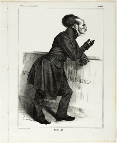 Mr. Joliv...., tavola 346 di Cartooning Celebrities da Honoré Victorin Daumier