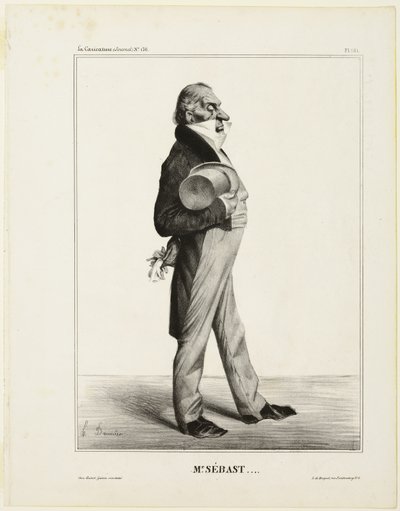 Mr. Sébast ...., tavola 281 di Cartooning Celebrities da Honoré Victorin Daumier