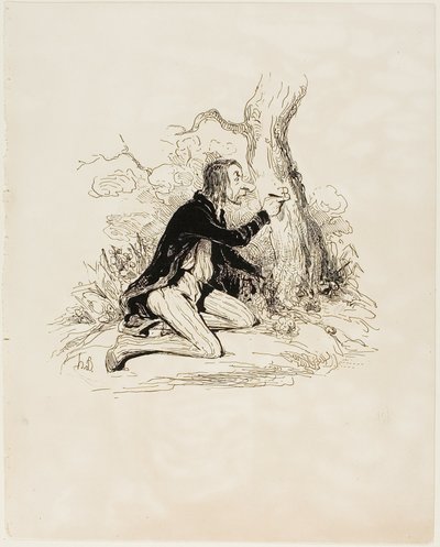 Povero giovane! Ancora una lettera e la sua situazione morale diventerà perfettamente chiara, tavola 1 da Sentimens Et Passionsa da Honoré Victorin Daumier