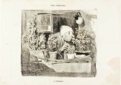 Odore, tavola 38 da Types Parisiens da Honoré Victorin Daumier