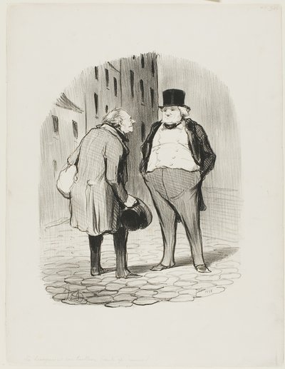 Il borghese e il suo sarto, tavola 5 da Les Bons Bourgeois da Honoré Victorin Daumier