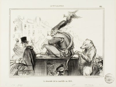 La discesa di Courtille nel 1855, tavola 165 di Actualités da Honoré Victorin Daumier
