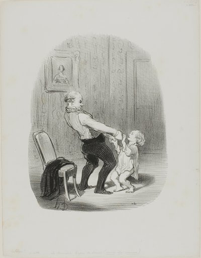 Il primo ballo, da Les Papas da Honoré Victorin Daumier