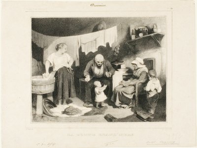 La buona nonna, piatto 55 da Honoré Victorin Daumier