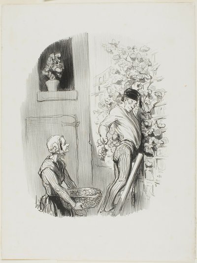 Il raccoglitore di uva, da Les Bons Bourgeois da Honoré Victorin Daumier