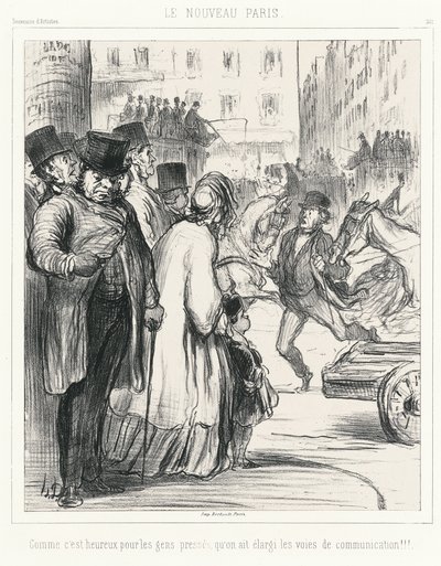 La nuova Parigi. Che fortuna per chi ha fretta che i viali siano stati allargati!!!, targa 301 di Souvenirs d