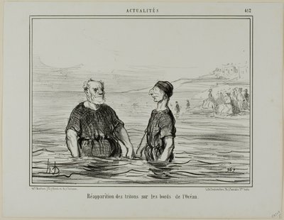 La ricomparsa dei Tritoni del mare, tavola 412 di Actualités da Honoré Victorin Daumier