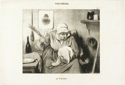 Il tocco, tavola 42 di Types Parisiens da Honoré Victorin Daumier