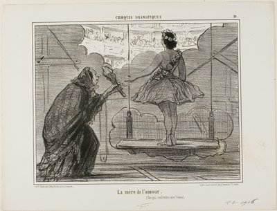 La madre di Eros (da non confondere con Venere), tavola 10 da Croquis Dramatiques da Honoré Victorin Daumier