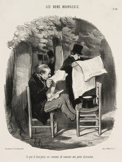 Questo è ciò che un borghese considera una piccola distrazione, piatto 14 da Les Bons Bourgeois da Honoré Victorin Daumier