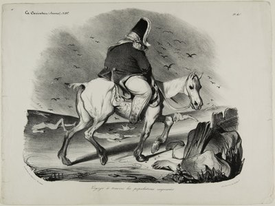 Viaggio attraverso la popolazione attenta, targa 413 da Honoré Victorin Daumier