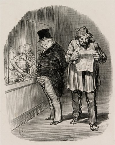 Operaio e borghese, da Les Parisiens En 1848 da Honoré Victorin Daumier