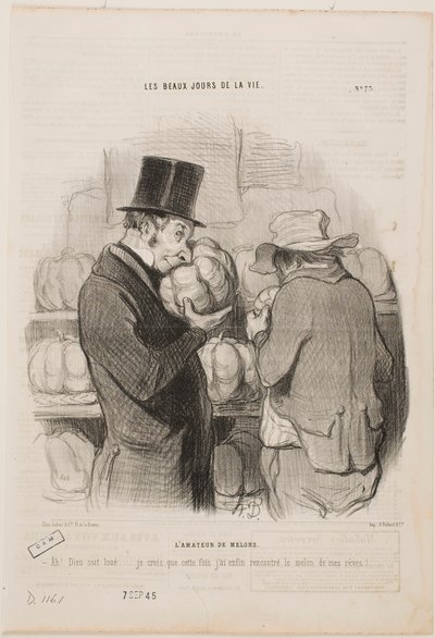 Un intenditore di meloni da Honoré Daumier