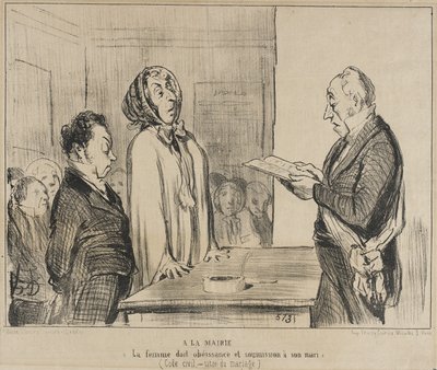 Al municipio... da Honoré Daumier
