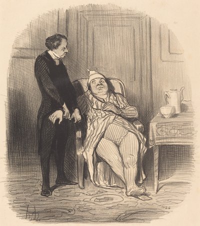 Ah! dottore... credo... di essere tubercolotico! da Honoré Daumier