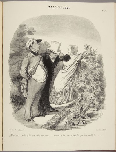 Ecco!... mi coglie una rosa... come se le rose fossero fatte per essere colte!... da Honoré Daumier