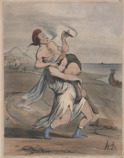 Storia antica, n. 13: Il rapimento di Elena da Honoré Daumier